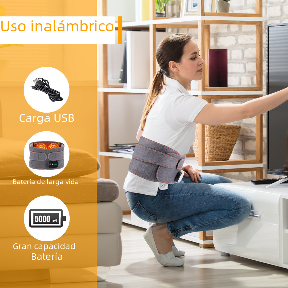 Cinturón Eléctrico de Masaje y Calor para la Zona Lumbar