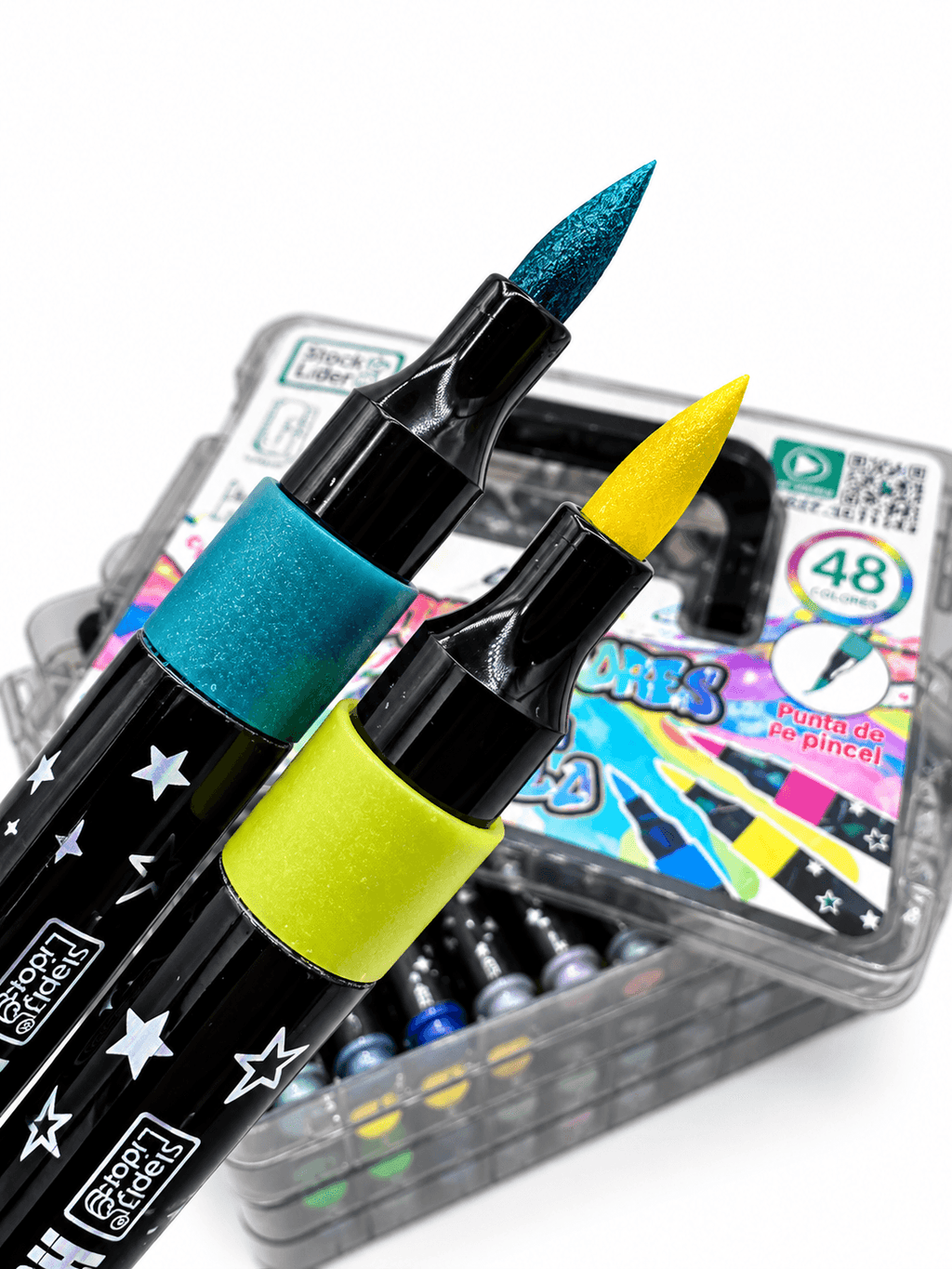 BrilliArt™ – Maletín de 48 Rotuladores con Brillo ✨