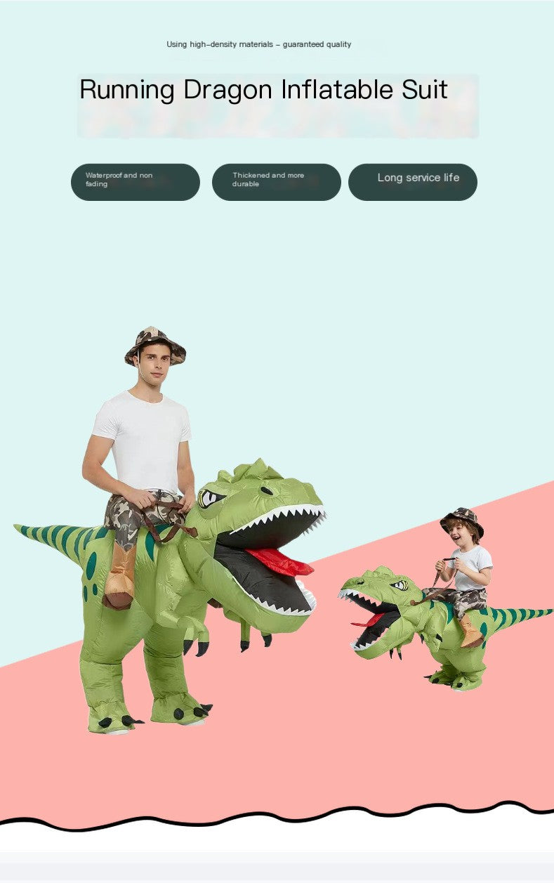 Disfraz Inflable de Dinosaurio T-Rex para Niños y Adultos