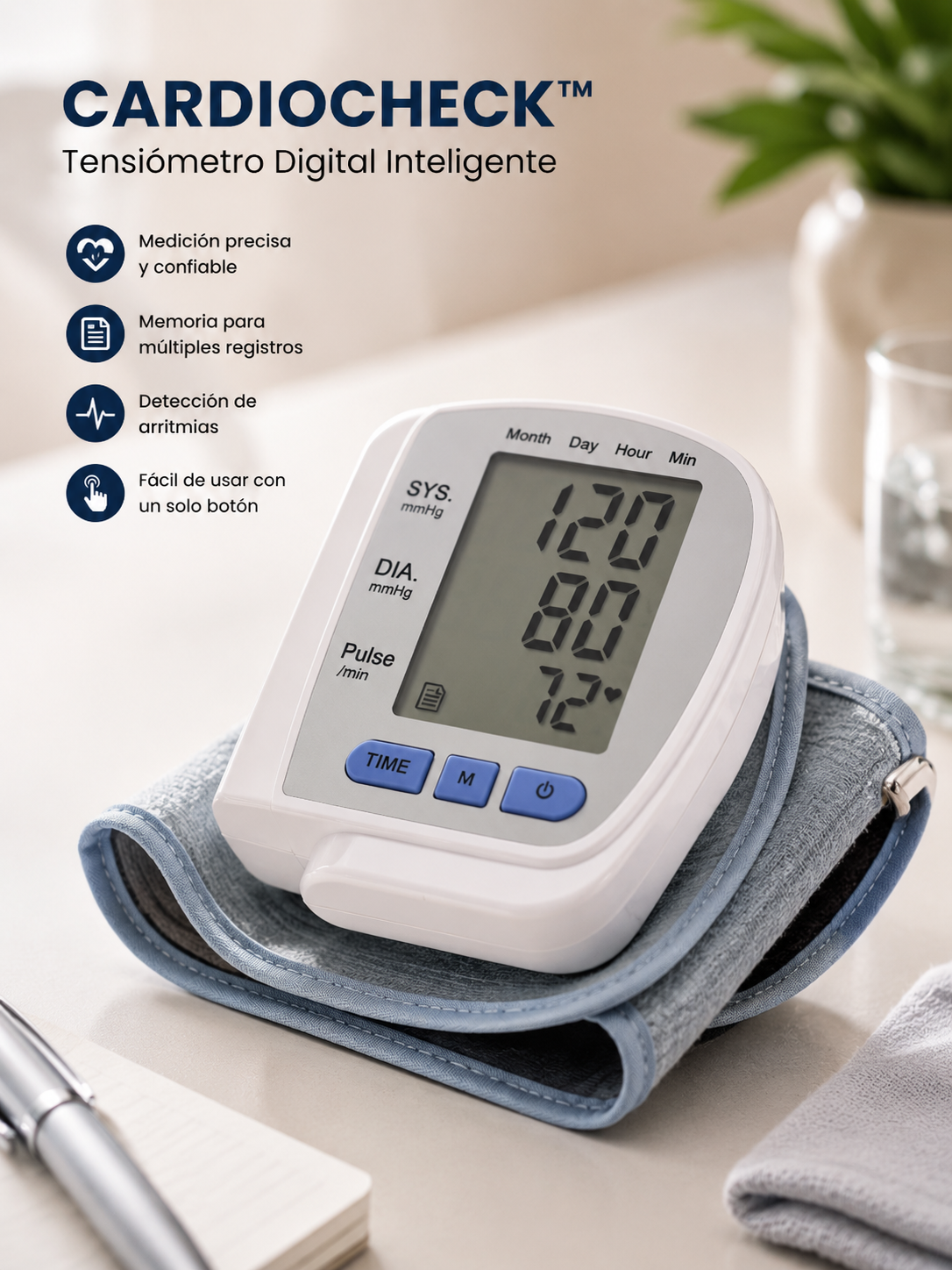 CardioCheck™ – Tensiómetro Digital Inteligente ❤️