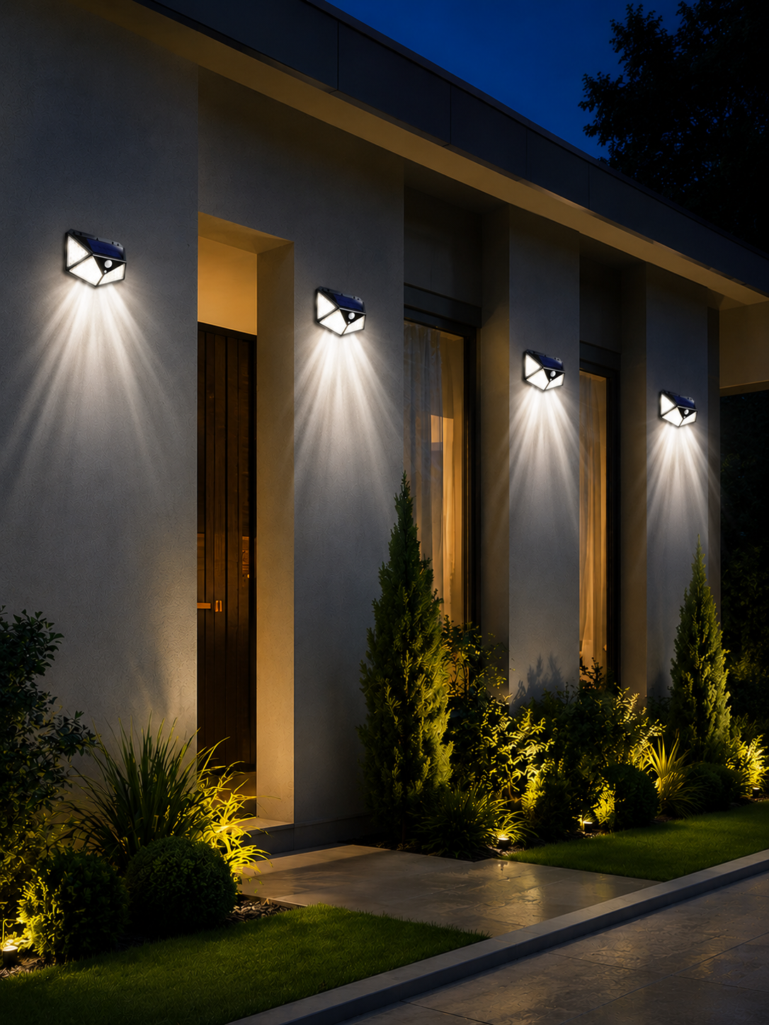 Pack de 5 Luces Solares LED con Sensor de Movimiento 20W