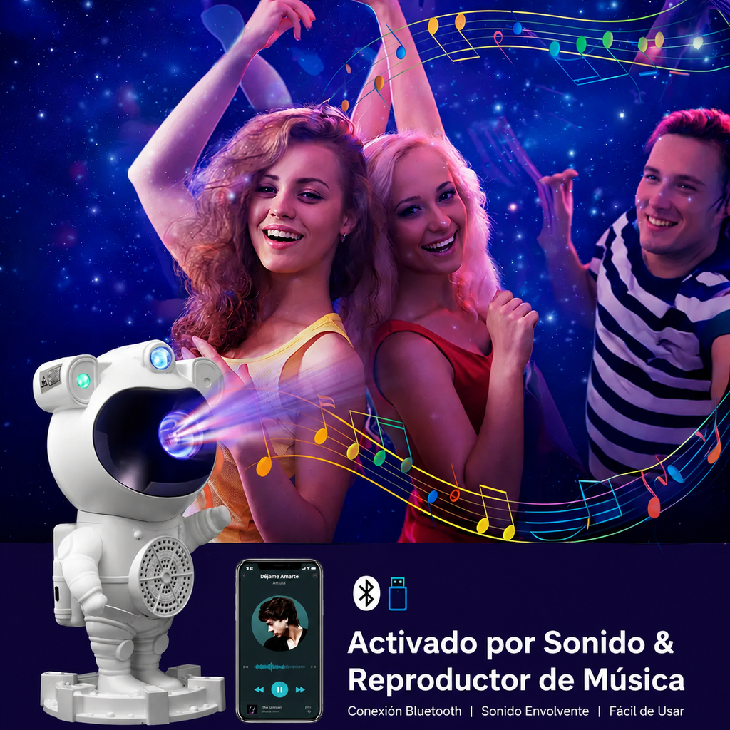 ⭐ Proyector Astronauta Galaxy™ con Bluetooth