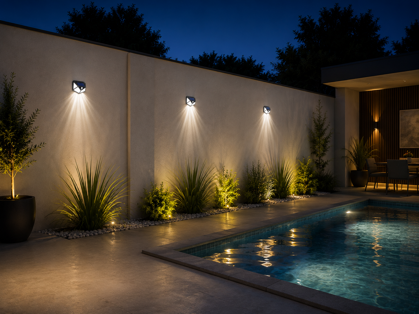 Pack de 5 Luces Solares LED con Sensor de Movimiento 20W