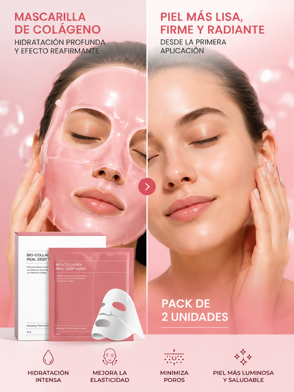 Pack de 2 Mascarillas de Colágeno ⭐