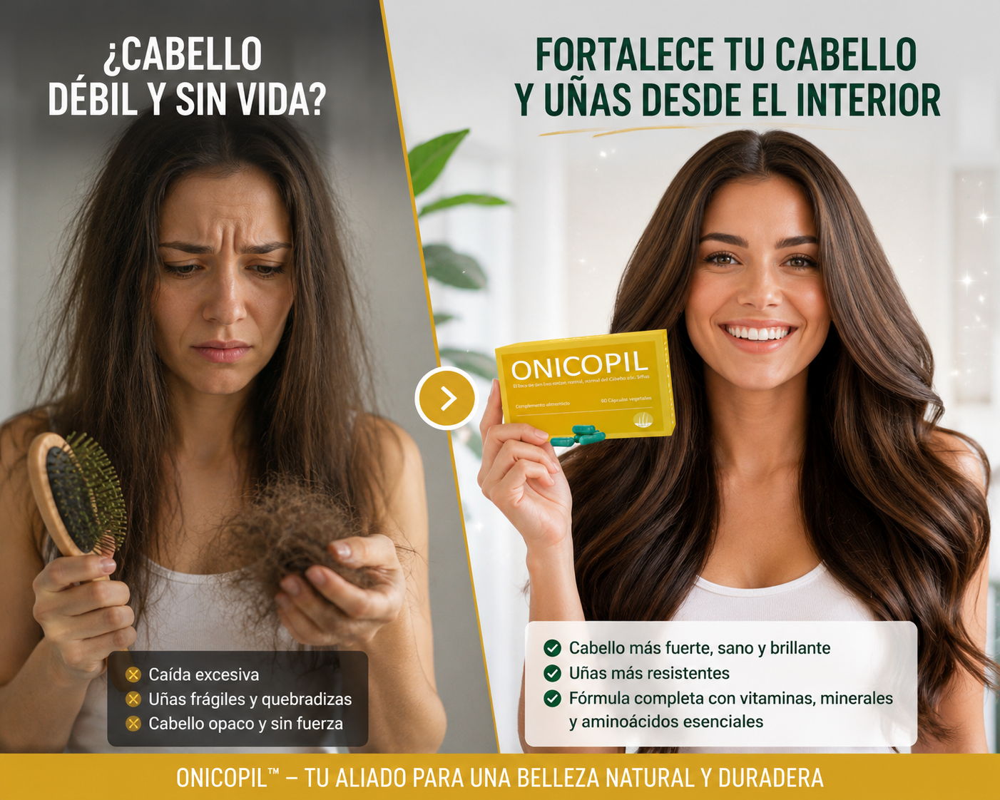 ONICOPIL™ – Complejo Premium para Cabello y Uñas | 60 Cápsulas