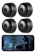 Pack de 4 Cámaras Inteligentes WiFi HD 1080P con Visión Nocturna