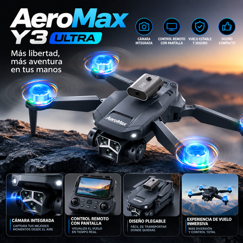 AeroMax Y3 Ultra™ – Drone con Pantalla y Control Remoto