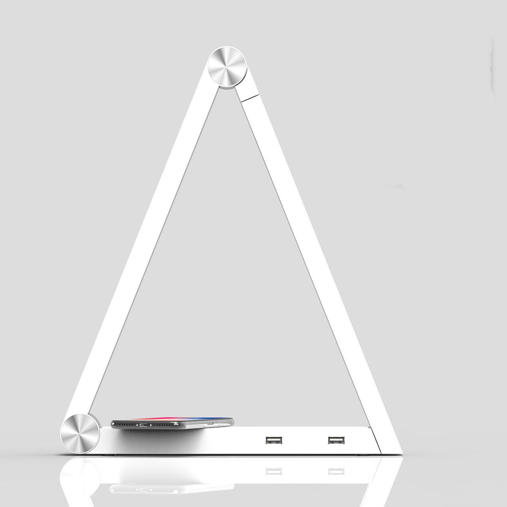 Lámpara de escritorio LED de carga inalámbrica - Diseño triangular para el cuidado de los ojos