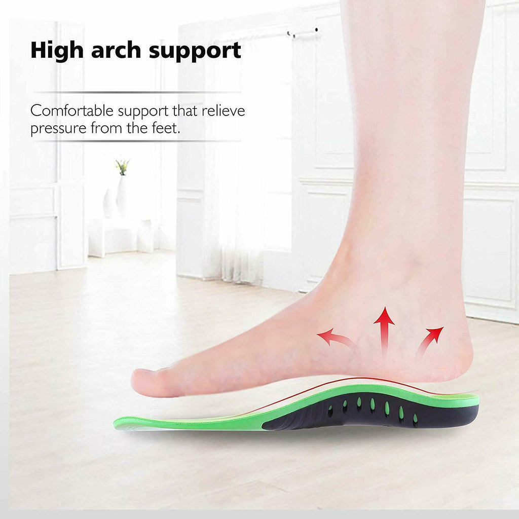 Plantillas ortopédicas para zapatos, soporte de arco alto para pies planos, fascitis plantar