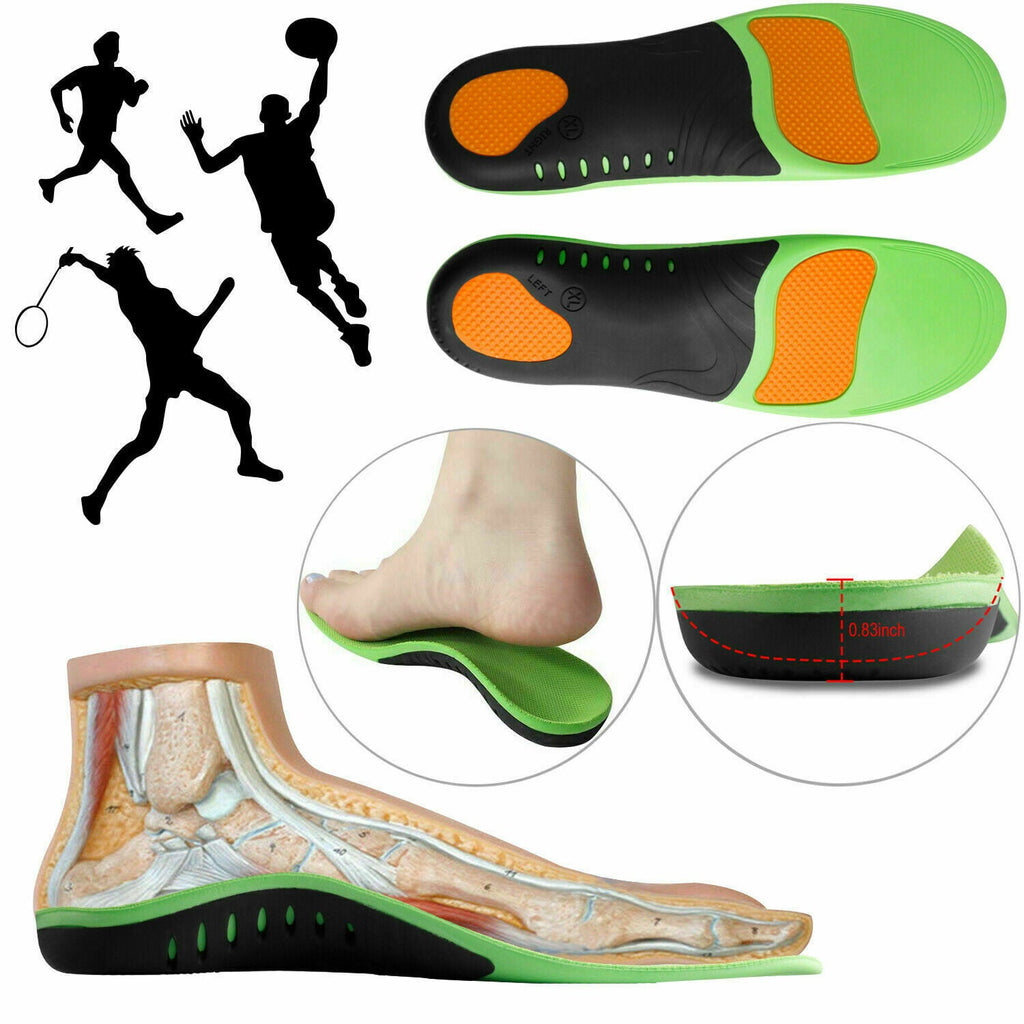 Plantillas ortopédicas para zapatos, soporte de arco alto para pies planos, fascitis plantar