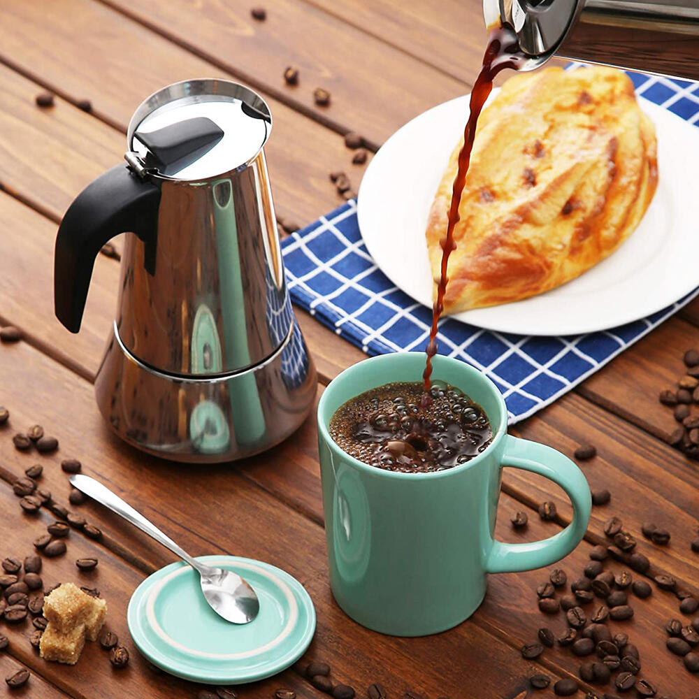 ☕ MokaLux 6™ – Cafetera de Acero Inoxidable