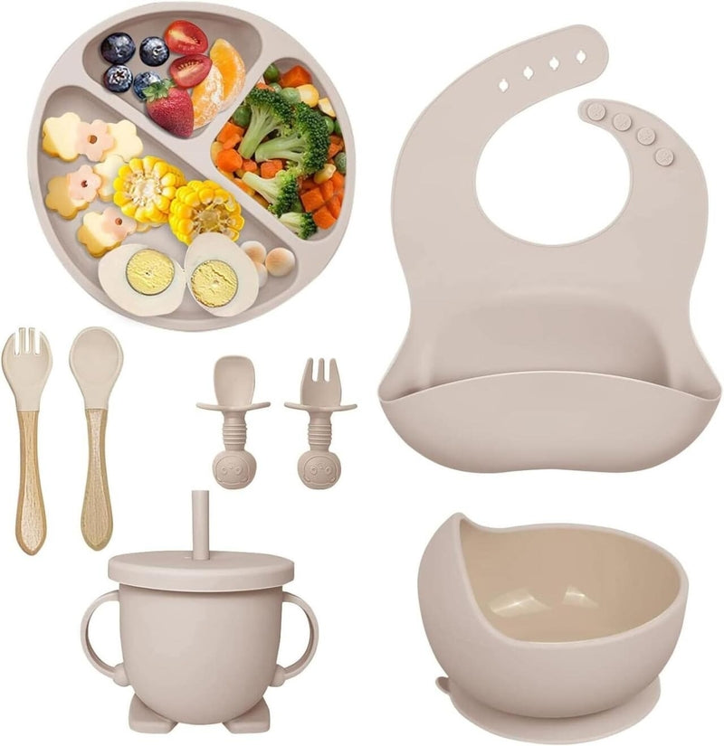 Set de Cubiertos de Silicona para Bebé